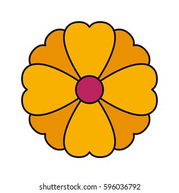 cute flower garden isolated icon