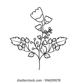 cute flower garden isolated icon