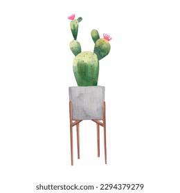 cute flower , home plants. Cute childish illustration