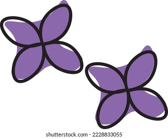 Cute Flower Icon In Flat Design. Icon set of flower with color. Set of decorative floral design elements. Flat cartoon vector illustration. Illustration of nature flower spring and summer in garden.