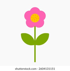 Cute flower icon. Vector illustration.