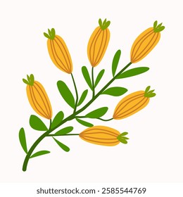 Cute flower illustration. Vector flower flat. Simple flower clipart.