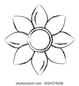 cute flower isolated icon