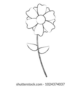 cute flower isolated icon