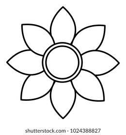 cute flower isolated icon