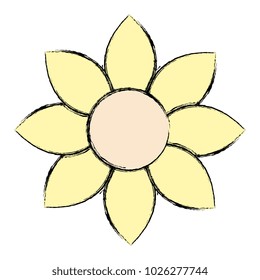 cute flower isolated icon
