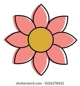 cute flower isolated icon