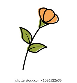 cute flower isolated icon
