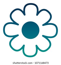 cute flower isolated icon