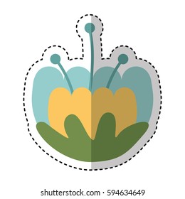 cute flower isolated icon