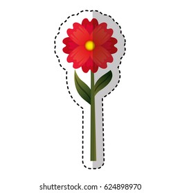 cute flower isolated icon