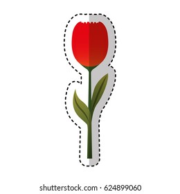 cute flower isolated icon