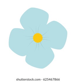 cute flower isolated icon