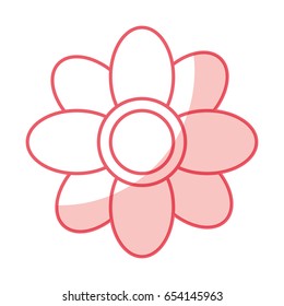 cute flower isolated icon