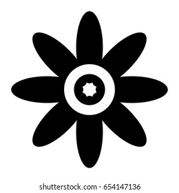 cute flower isolated icon