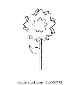 cute flower isolated icon