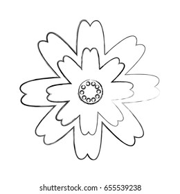 cute flower isolated icon