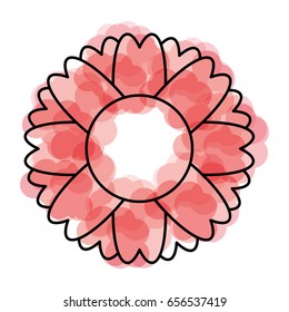 cute flower isolated icon