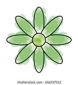 cute flower isolated icon