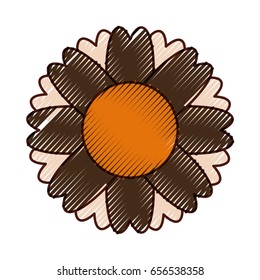 cute flower isolated icon