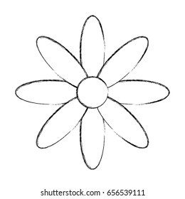 cute flower isolated icon