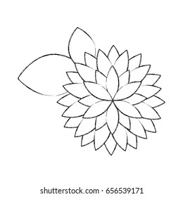 cute flower isolated icon