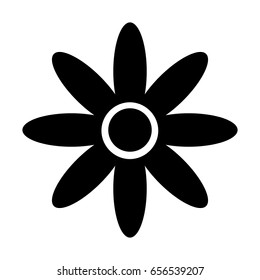 cute flower isolated icon
