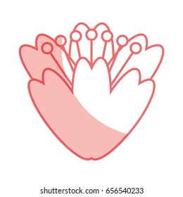 cute flower isolated icon