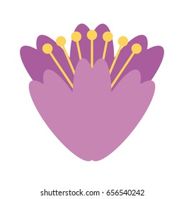 cute flower isolated icon