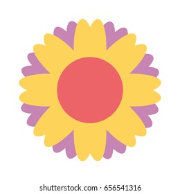 cute flower isolated icon
