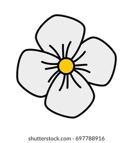 cute flower isolated icon