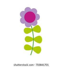 cute flower isolated icon