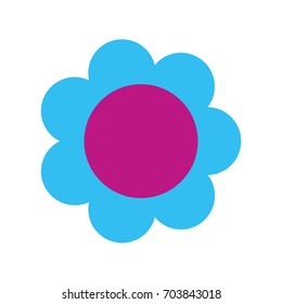 cute flower isolated icon