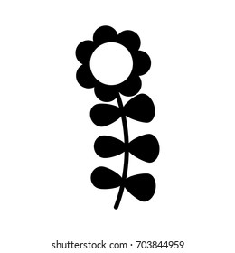 cute flower isolated icon
