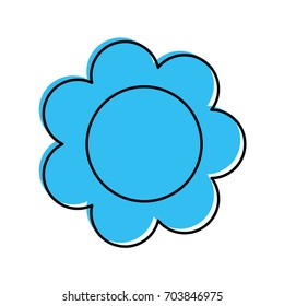 cute flower isolated icon