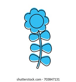 cute flower isolated icon