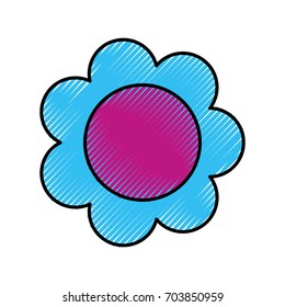 cute flower isolated icon