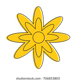 cute flower isolated icon