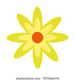 cute flower isolated icon
