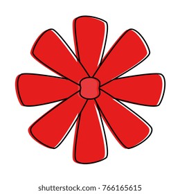 cute flower isolated icon