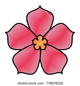 cute flower isolated icon