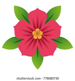 cute flower isolated icon