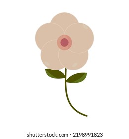 cute flower isolated icon flat