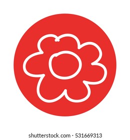cute flower isolated icon vector illustration design