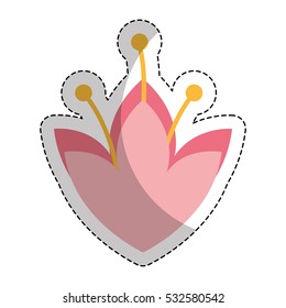 cute flower isolated icon vector illustration design