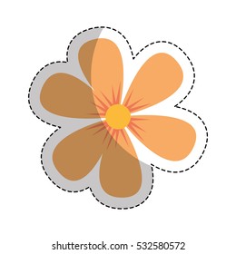 cute flower isolated icon vector illustration design