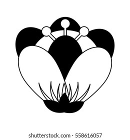 cute flower isolated icon vector illustration design