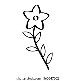 cute flower isolated icon vector illustration design