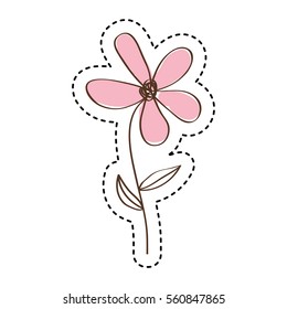 cute flower isolated icon vector illustration design