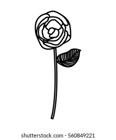 cute flower isolated icon vector illustration design